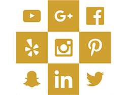icon showing all social media icon in a checker pattern